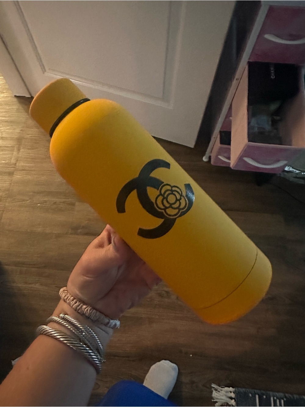 Yellow Logo Insulated Water Bottle - Women Accessories